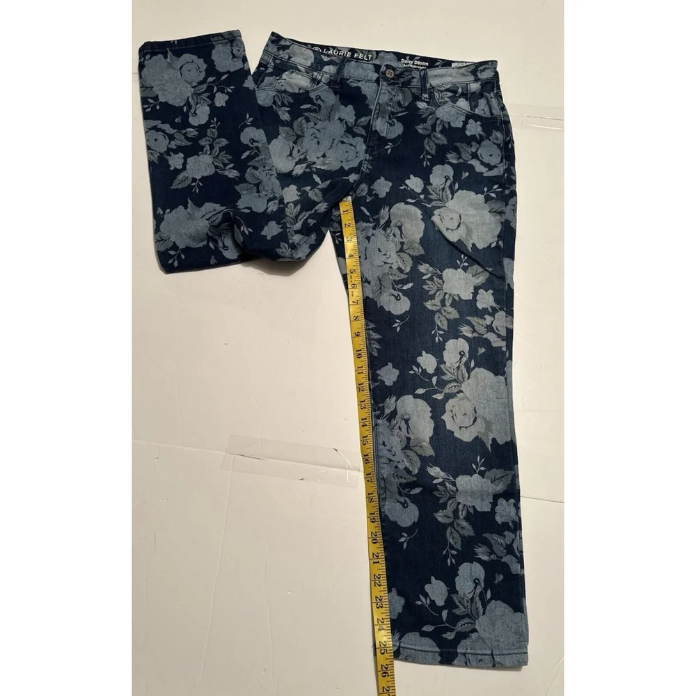 Laurie Felt Womens Jeans Blue Size 10 Daisy Denim Ankle Straight Cotton Blend - Picture 14 of 16
